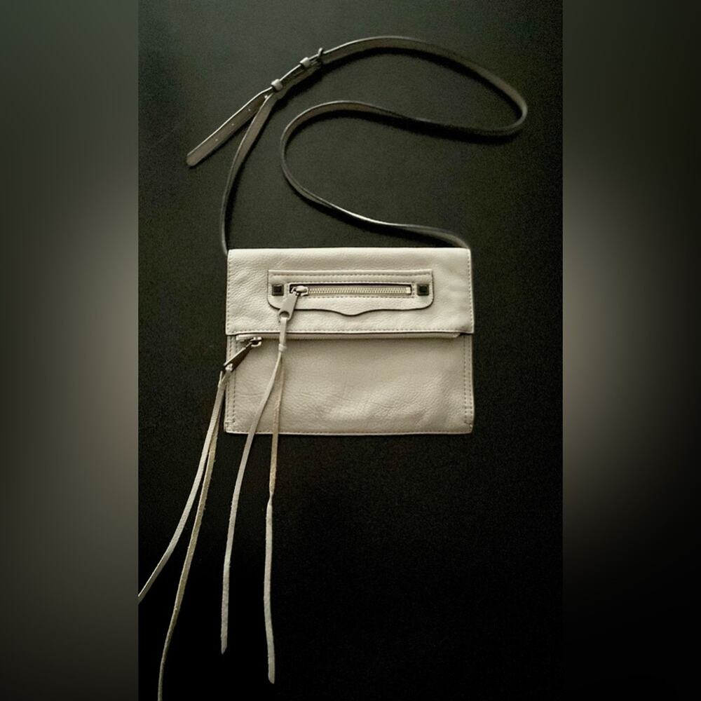 REBECCA MINKOFF Beige Leather Crossbody Bag